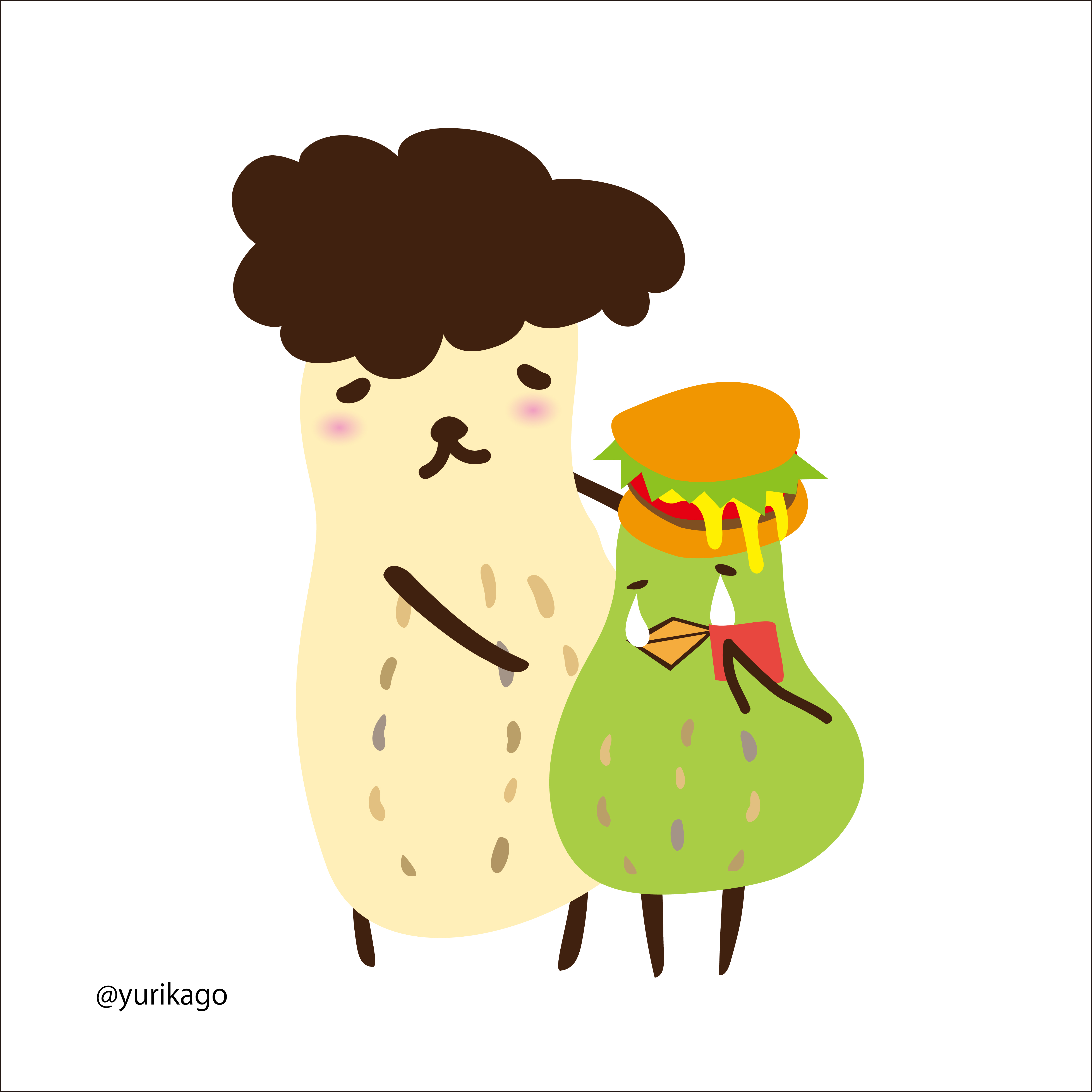 アフロピーナッツとバーガーバード