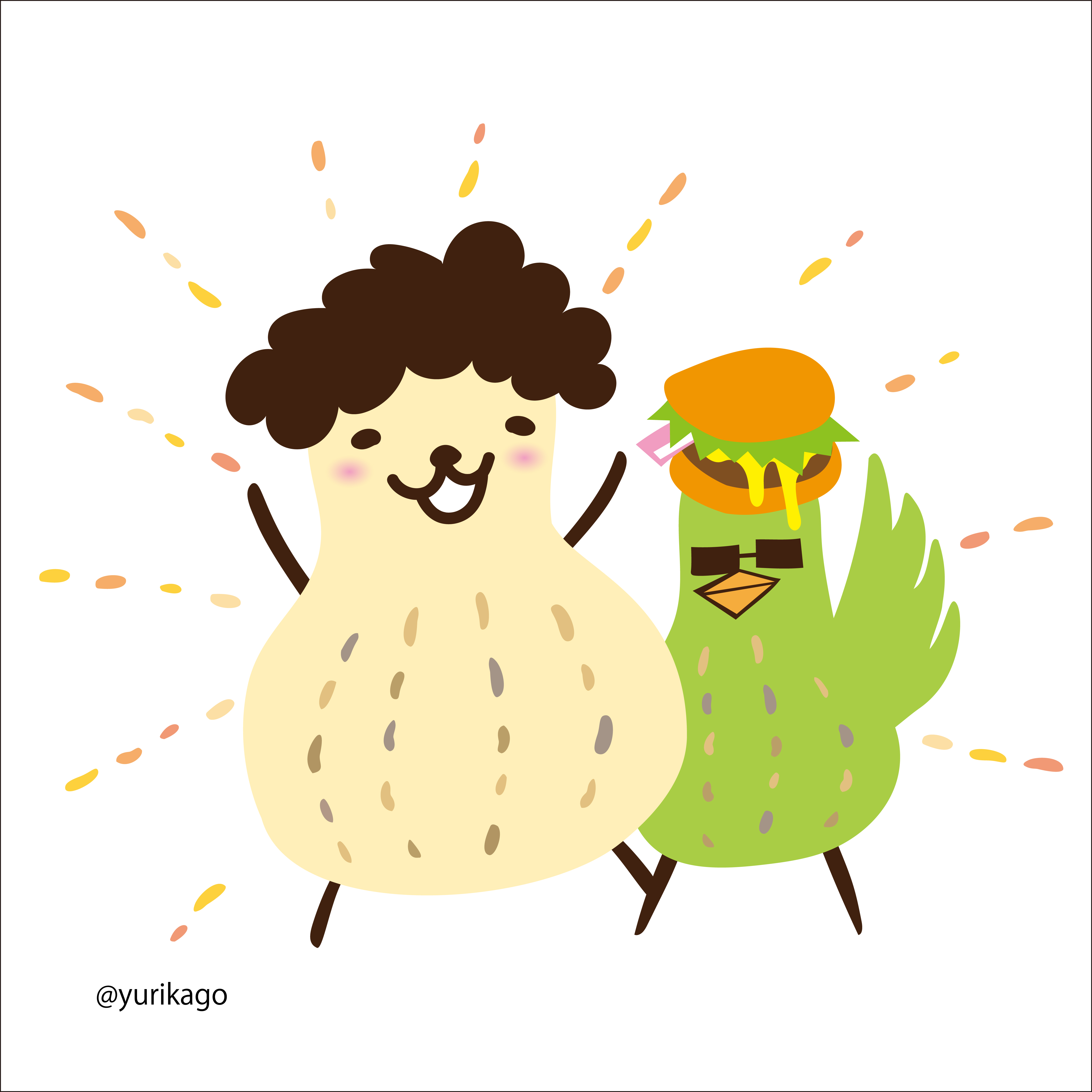 アフロピーナッツとバーガーバード