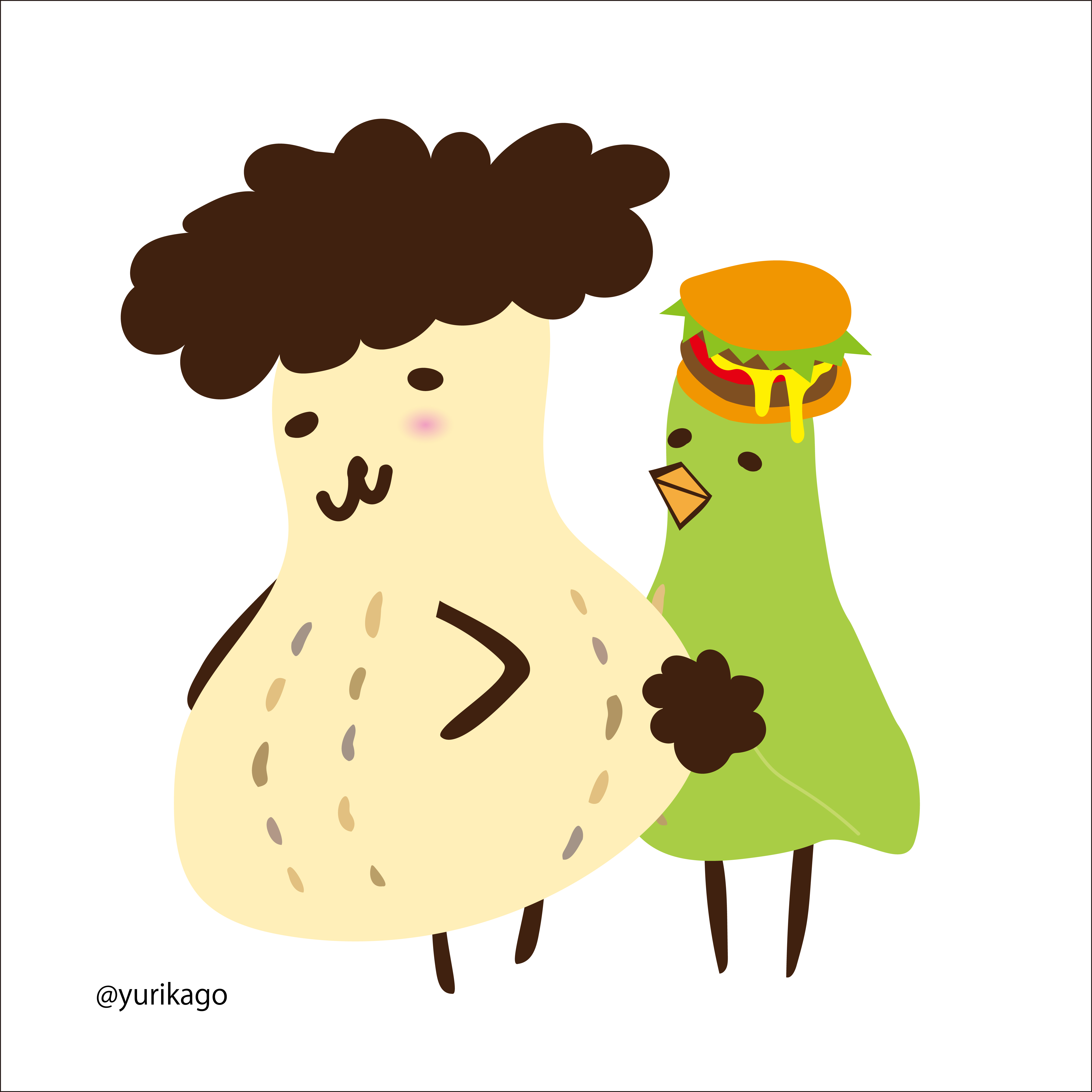 アフロピーナッツとバーガーバード