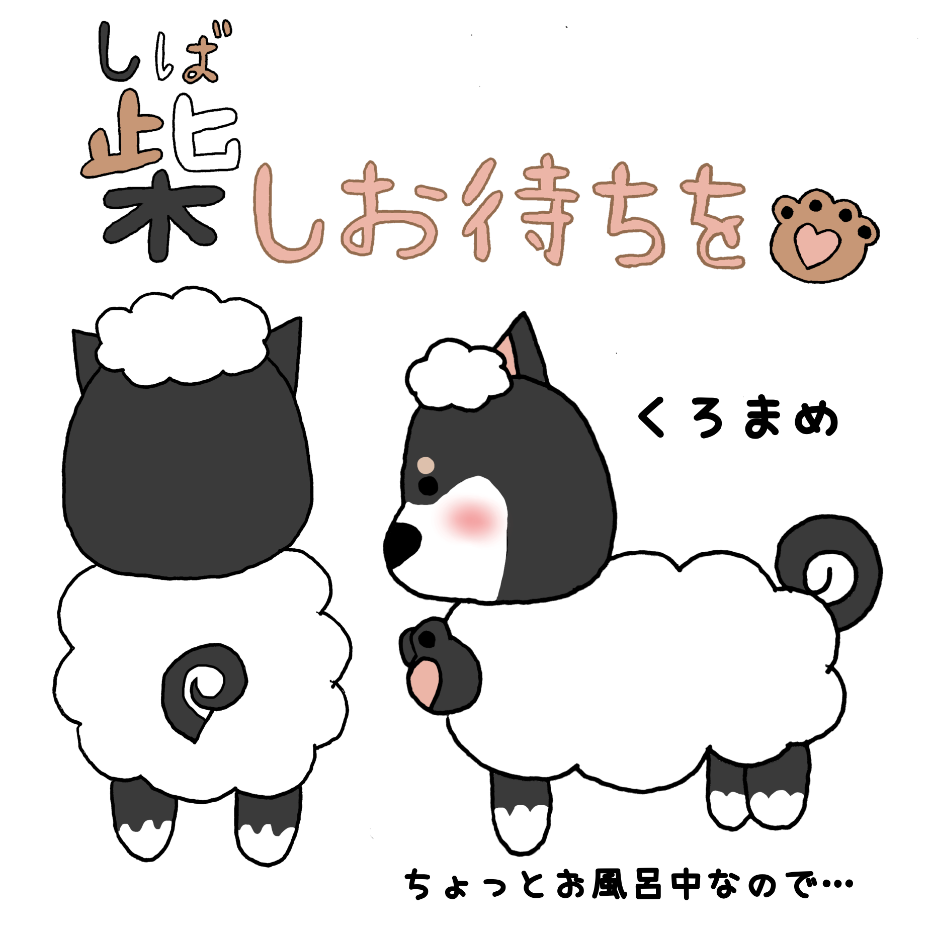 柴しお待ちを豆柴トリオ