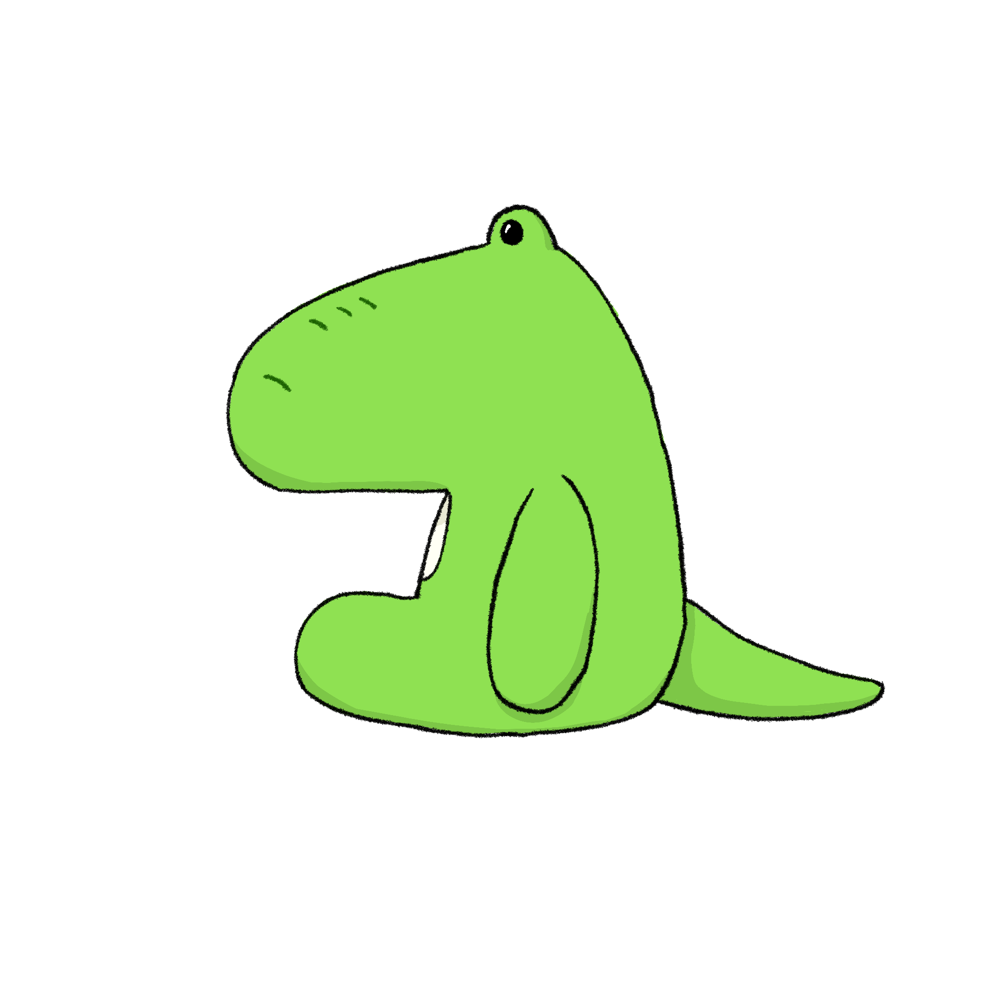 おすわり ワニくん