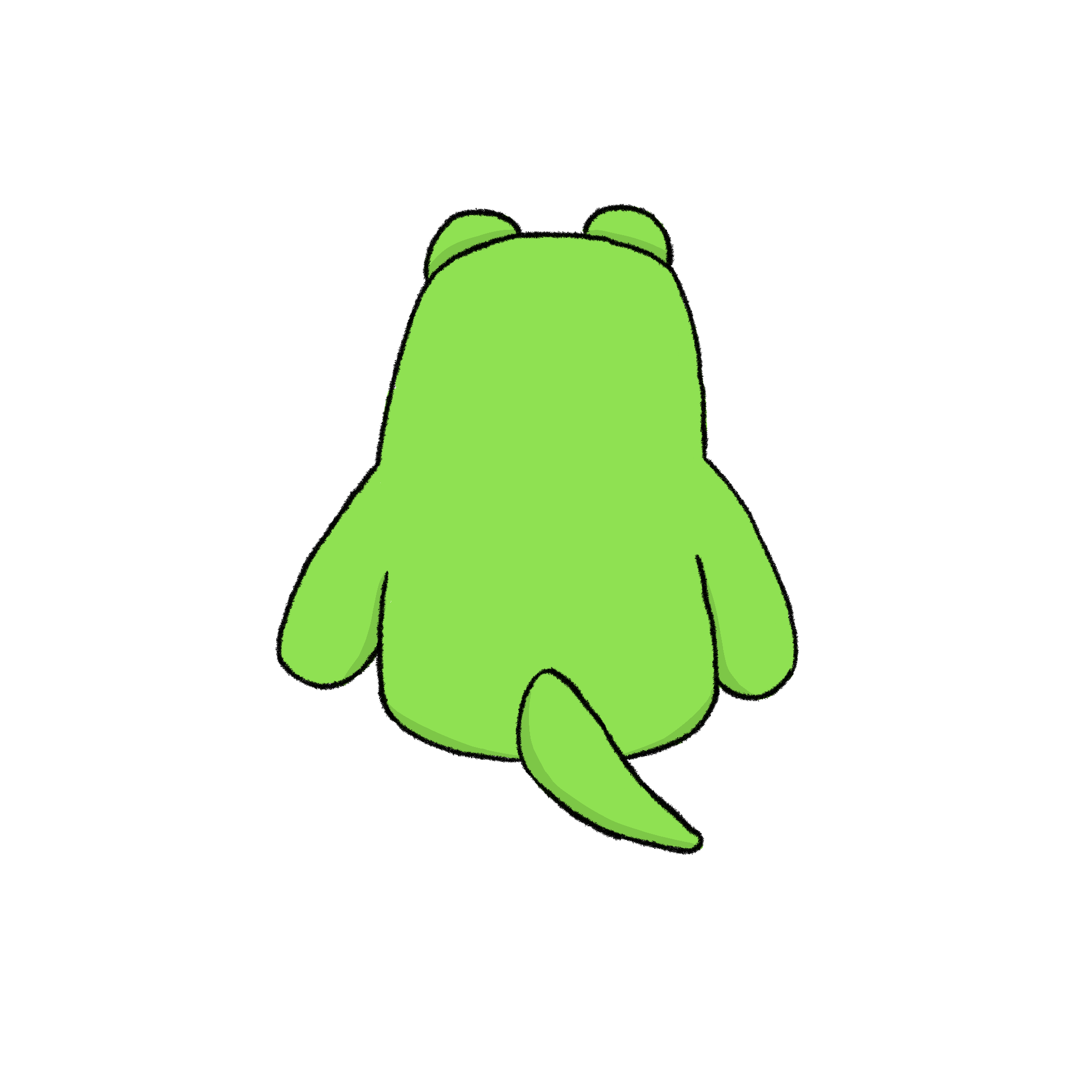 おすわり ワニくん