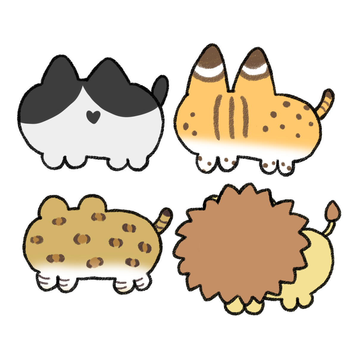 目つきのわるいネコたち