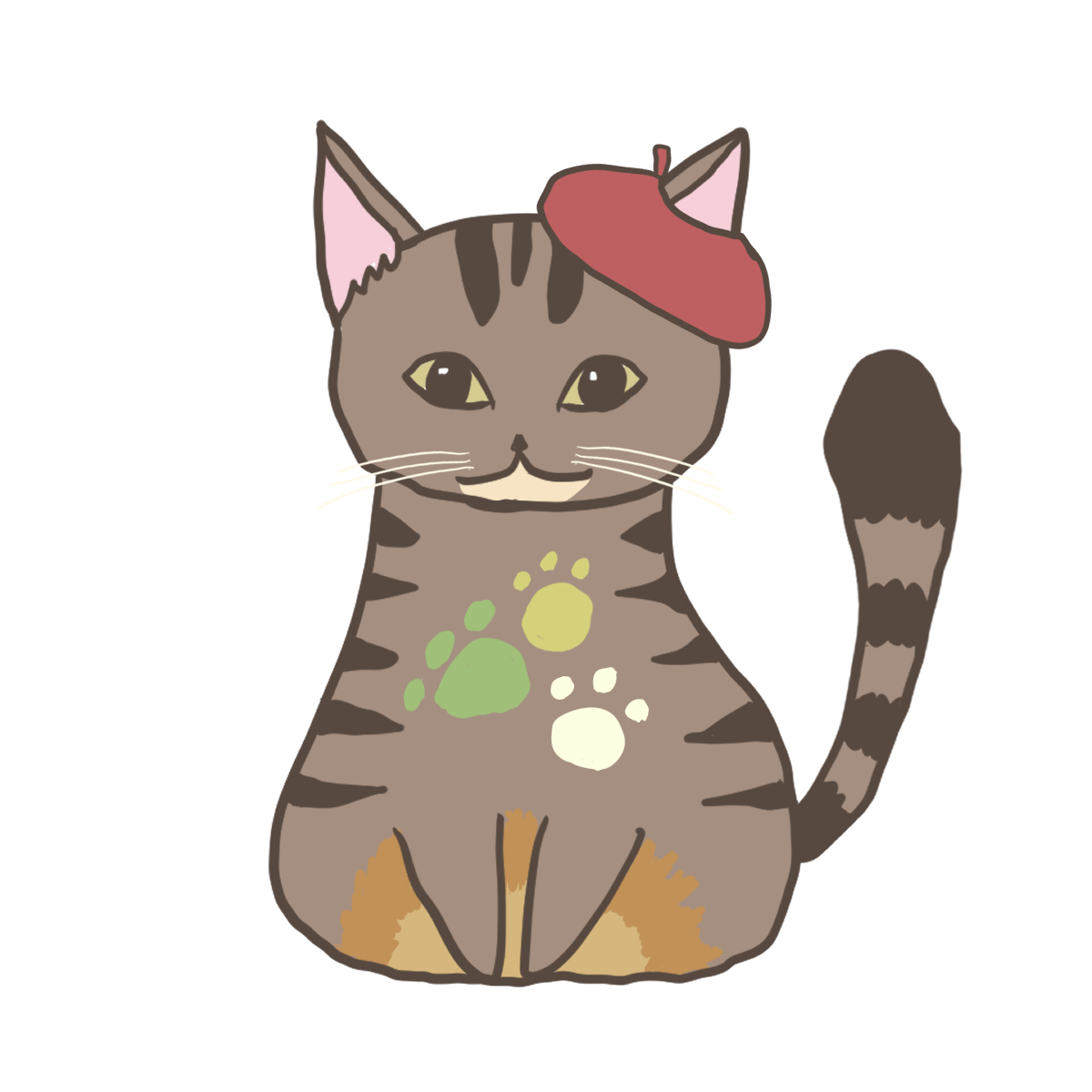 えかきねこ　きじとら