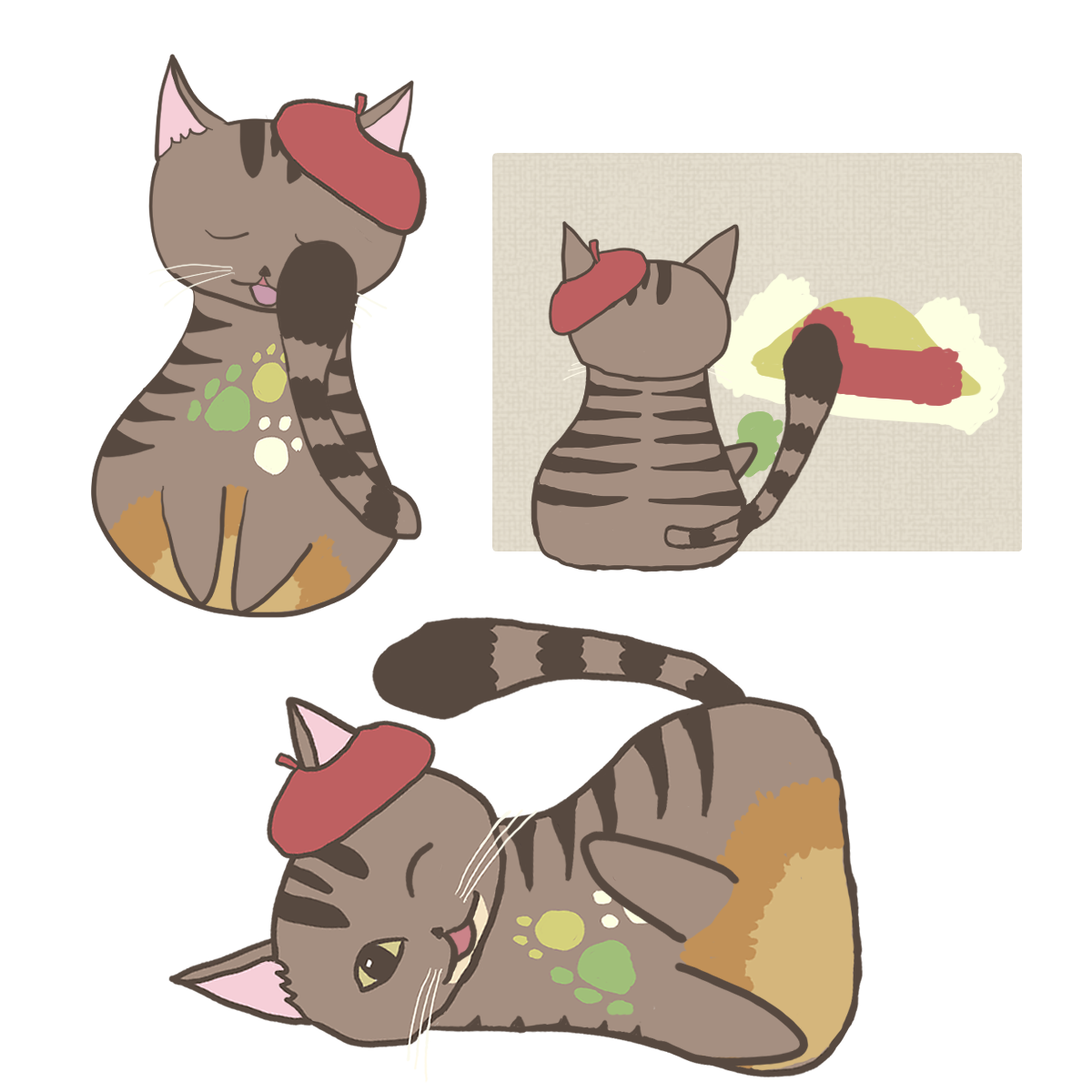 えかきねこ きじとら