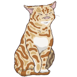 うねうね模様の野良猫