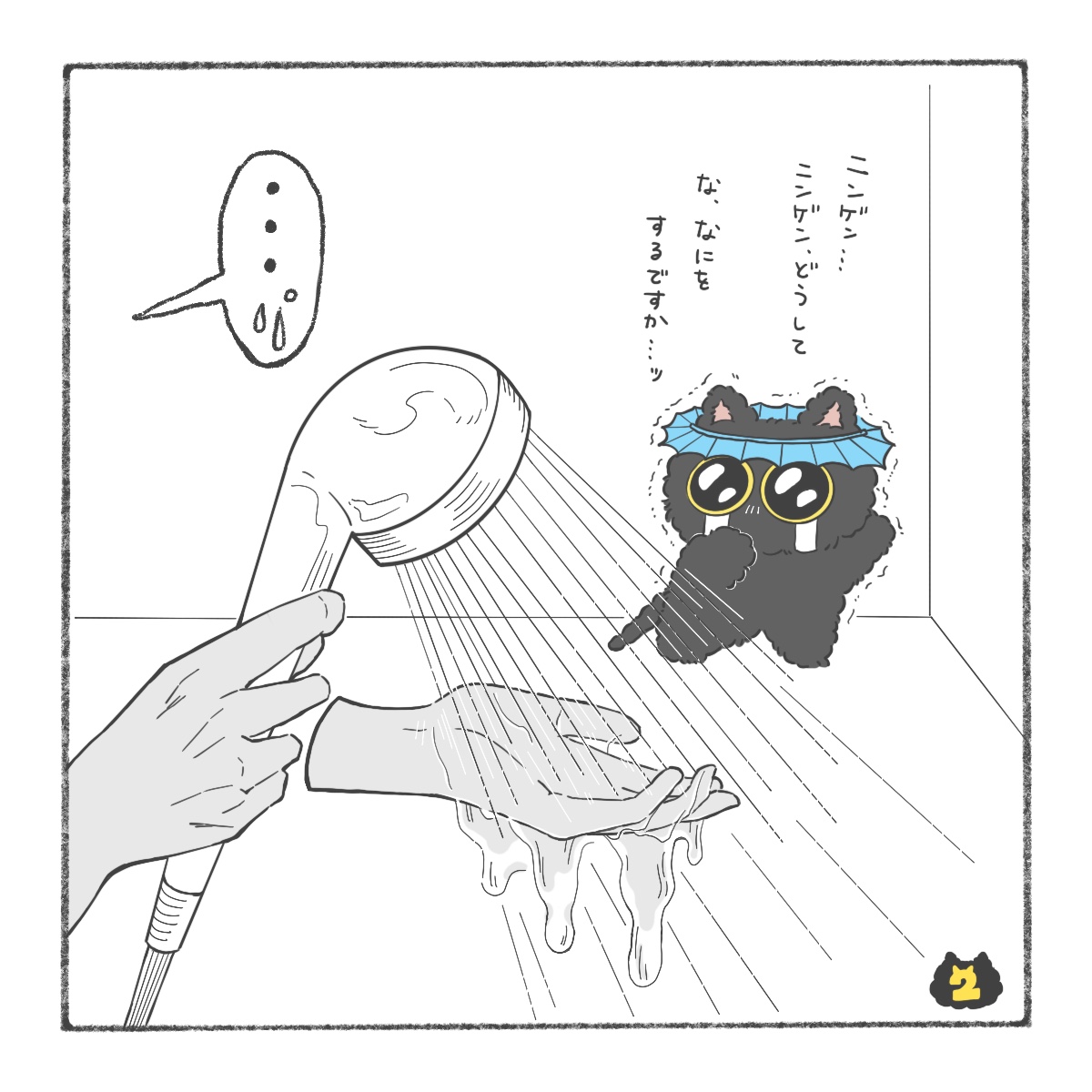 シャワー拒否界隈の子猫  ノワ