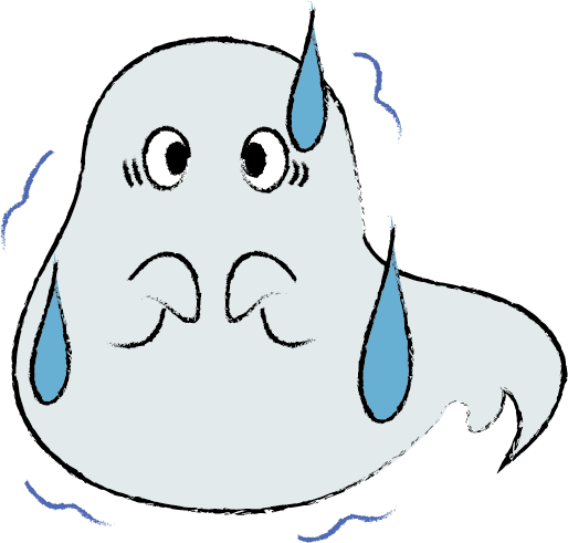 怖がりオバケくん