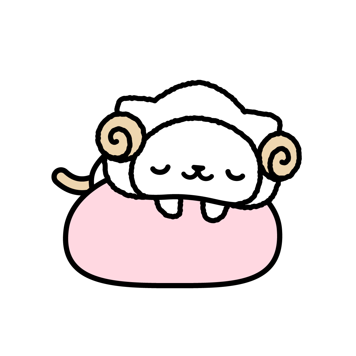 羊の着ぐるみを着たもちにゃ