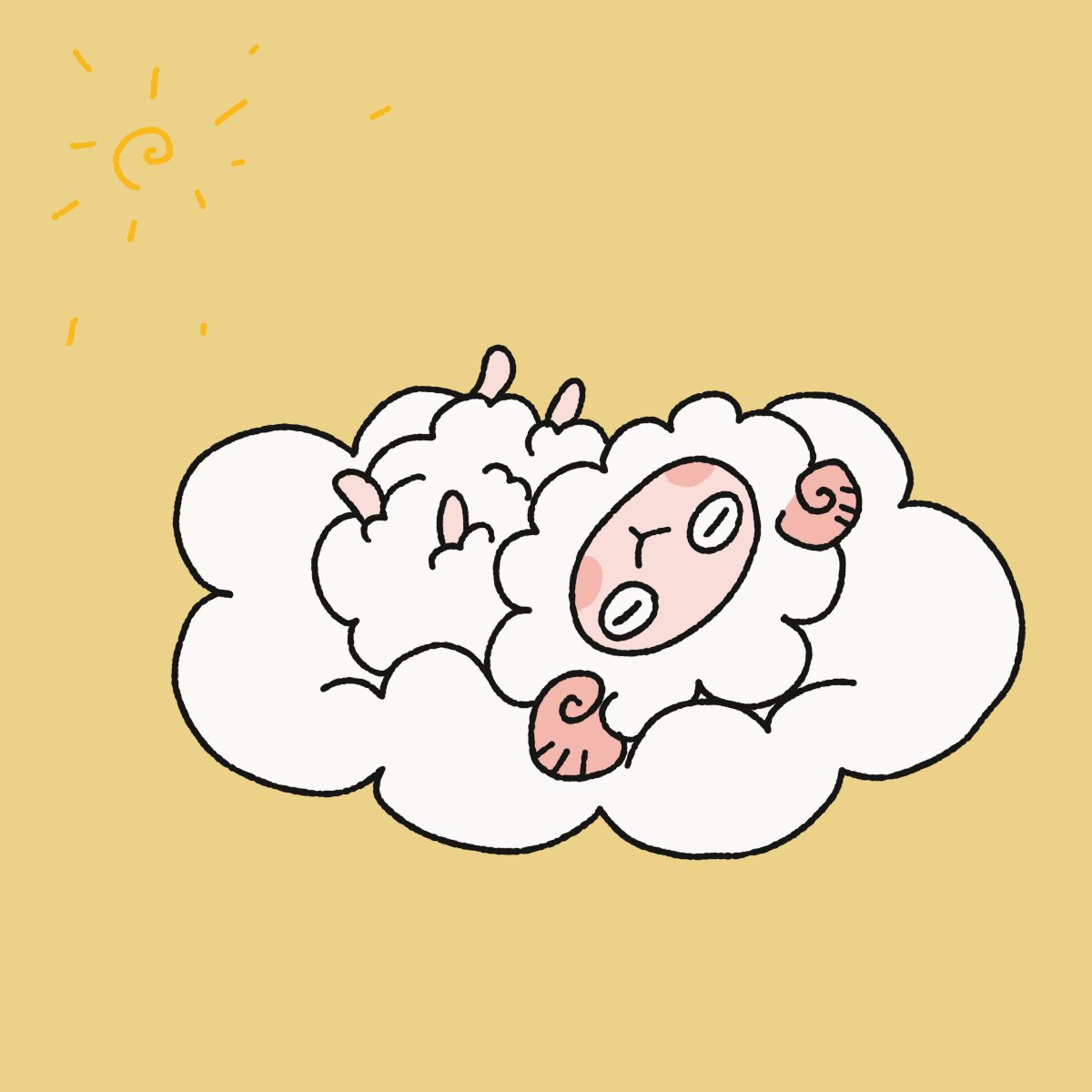 おねむい　雲ひつじ