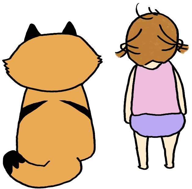 たぬきと女の子