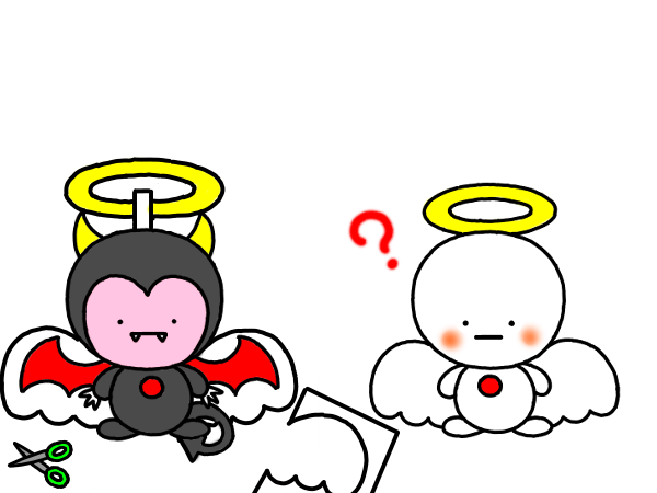 エンジェル雪だるま& デビル雪だるま