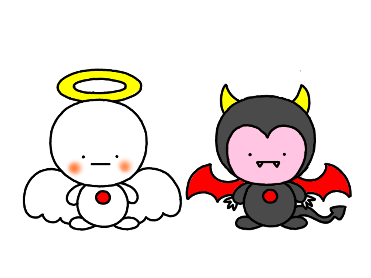 エンジェル雪だるま＆ デビル雪だるま