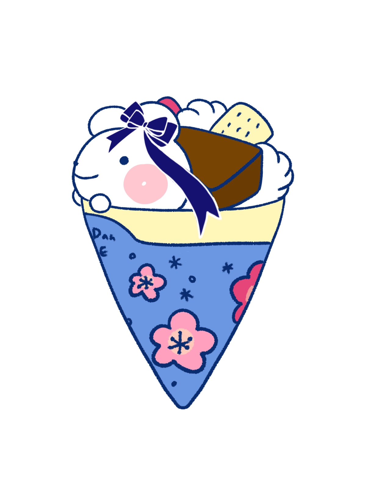 クレープ大好きゆるハムちゃん