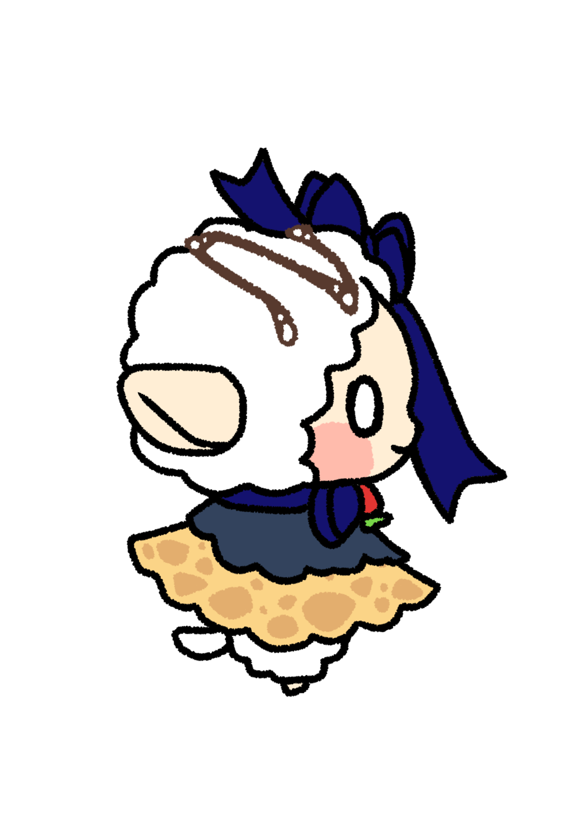 クレープが大好きな羊に似た妖精の女の子