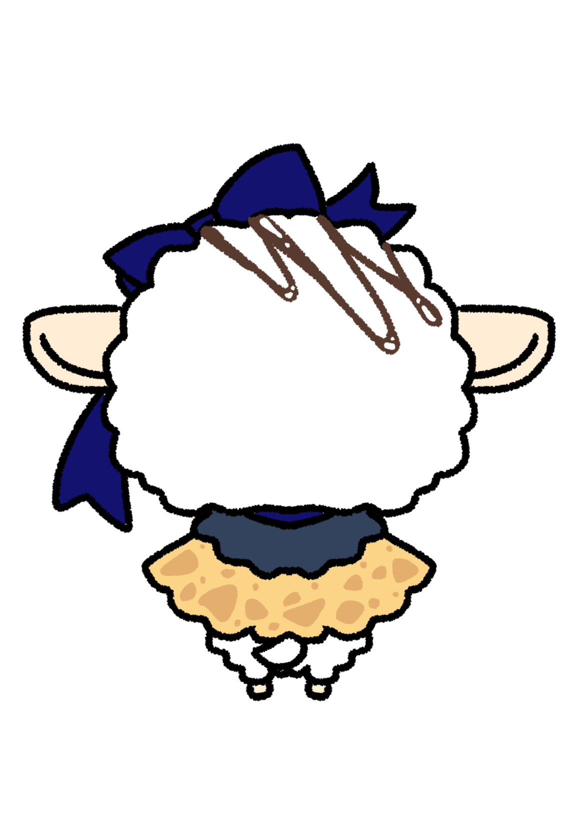 クレープが大好きな羊に似た妖精の女の子