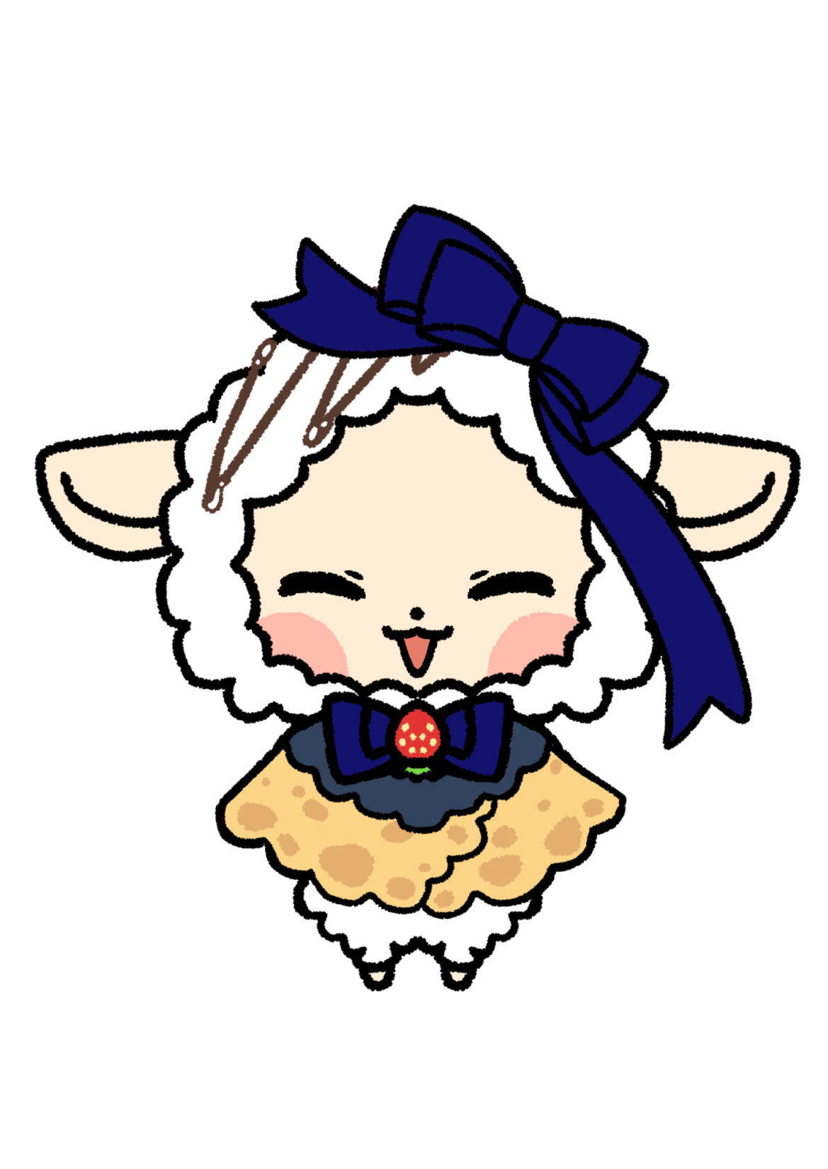 クレープが大好きな羊に似た妖精の女の子