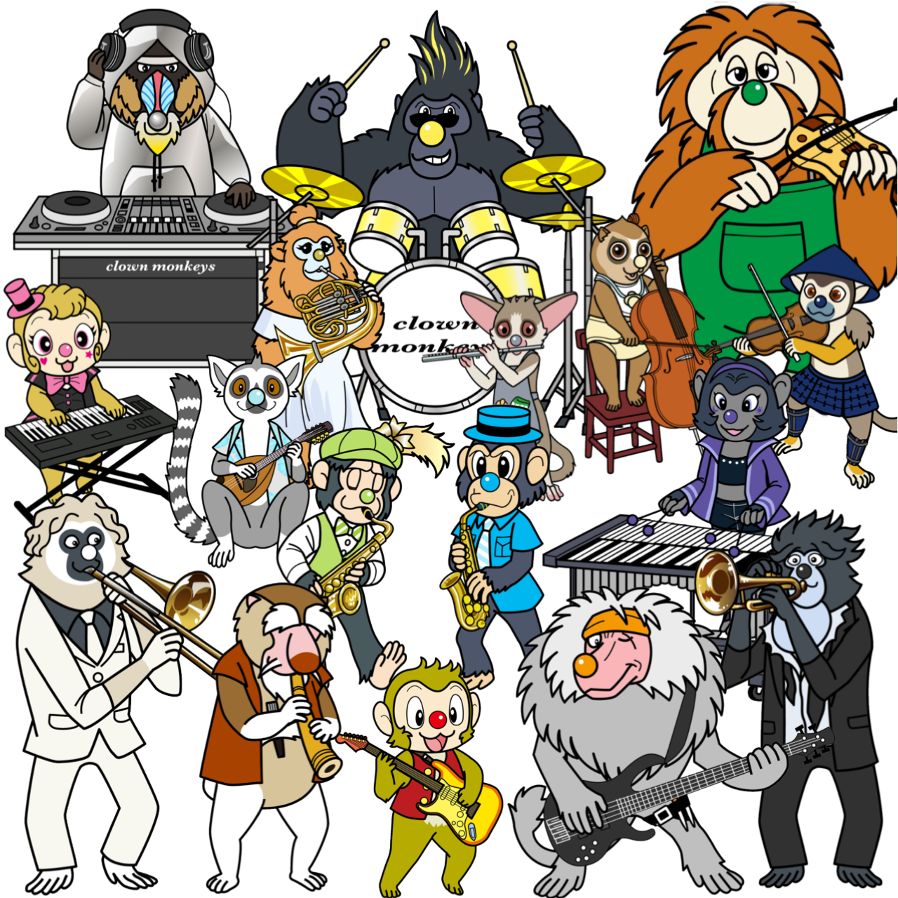 clown monkeys