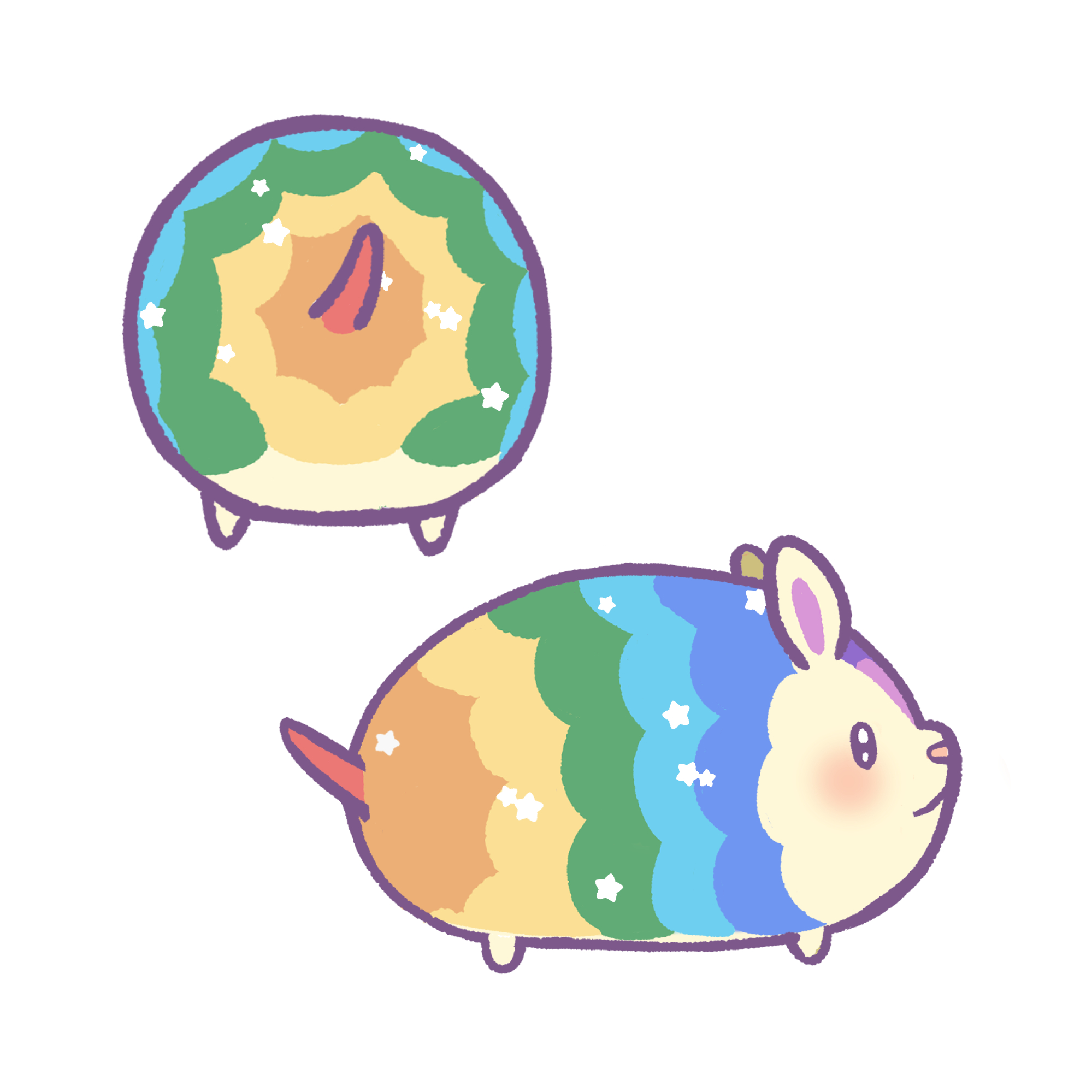 ふわふわ にじマジロ