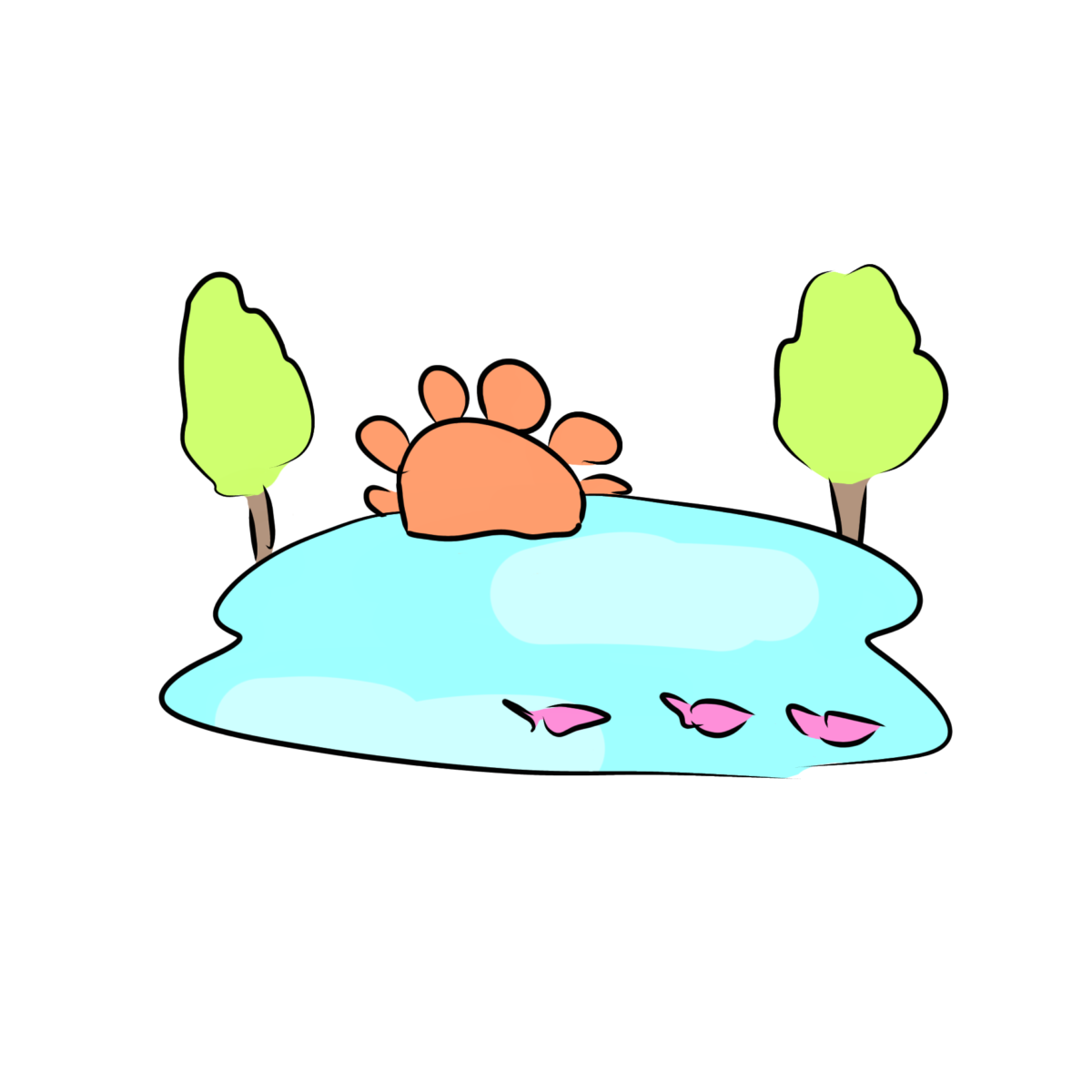 森の湖