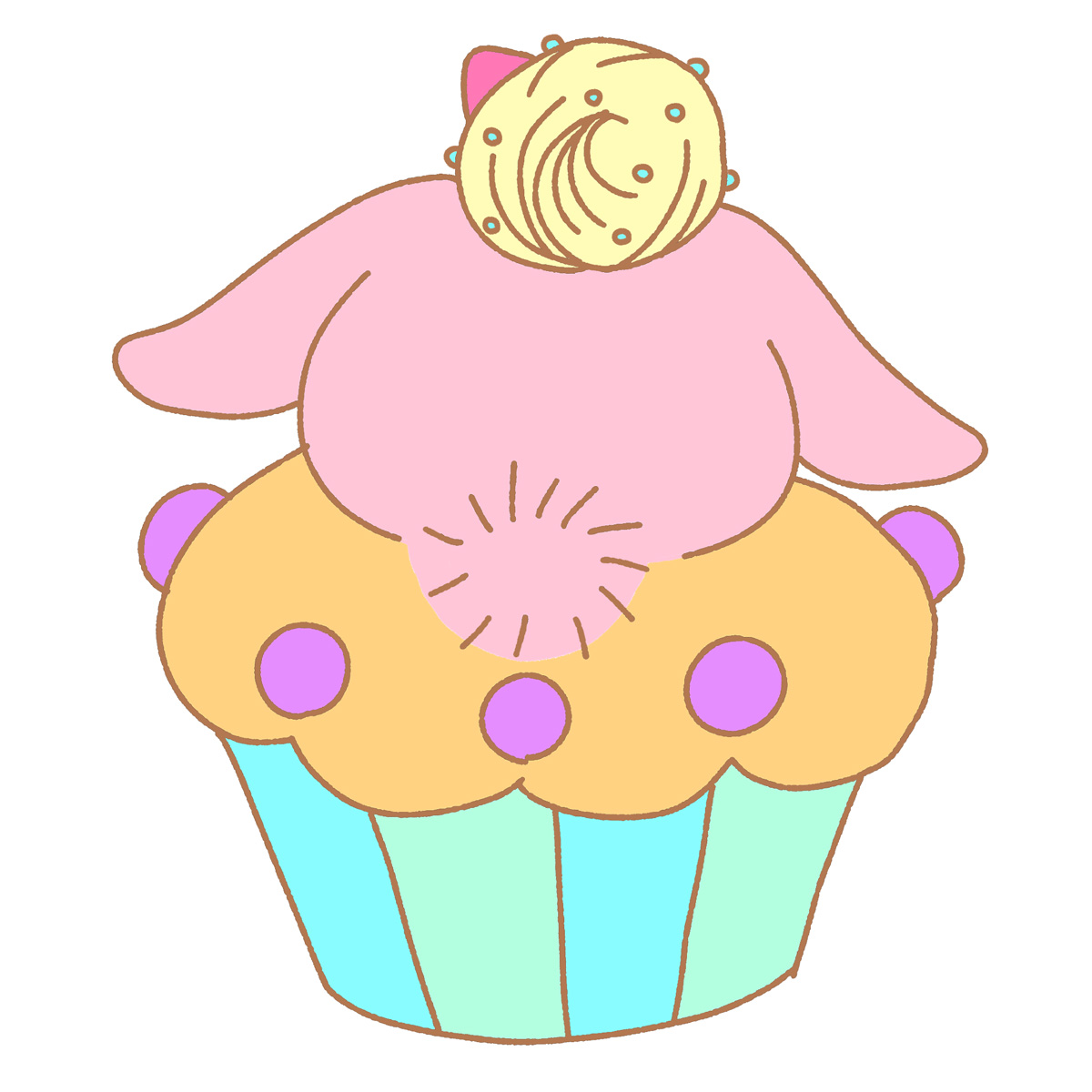 カップうさケーキぴょん