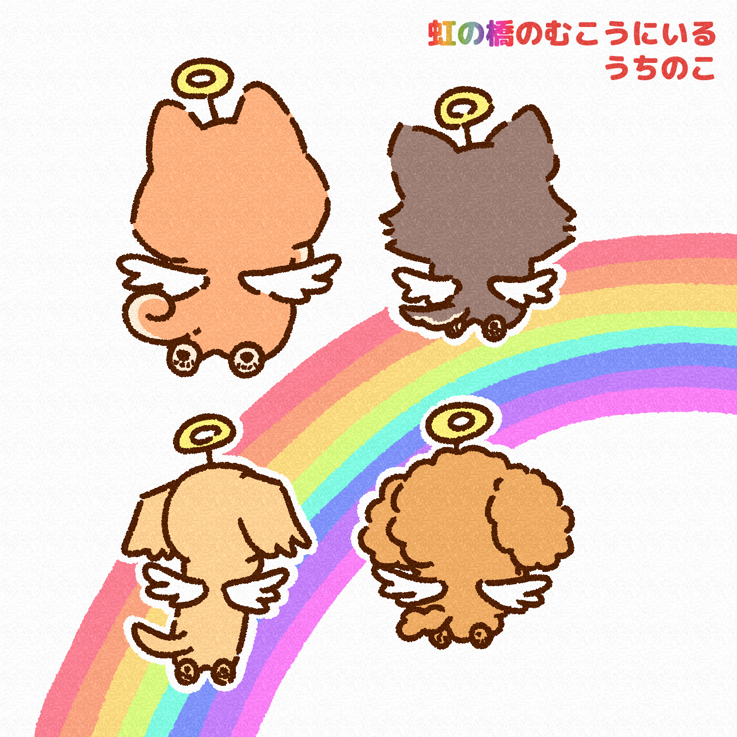 虹の橋のむこうにいるうちのこ