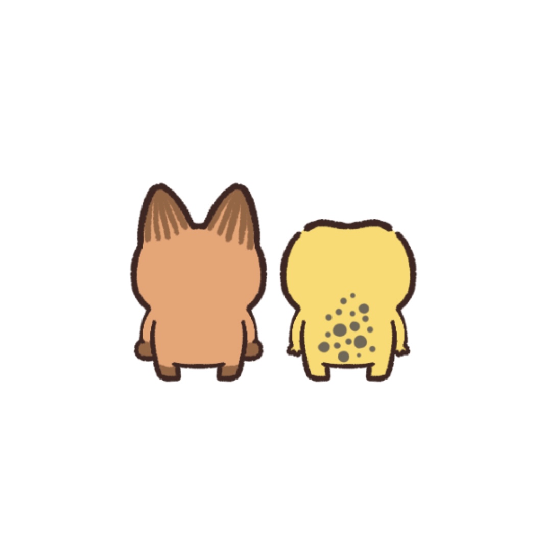 おっとりキツネとてれてれレオパ