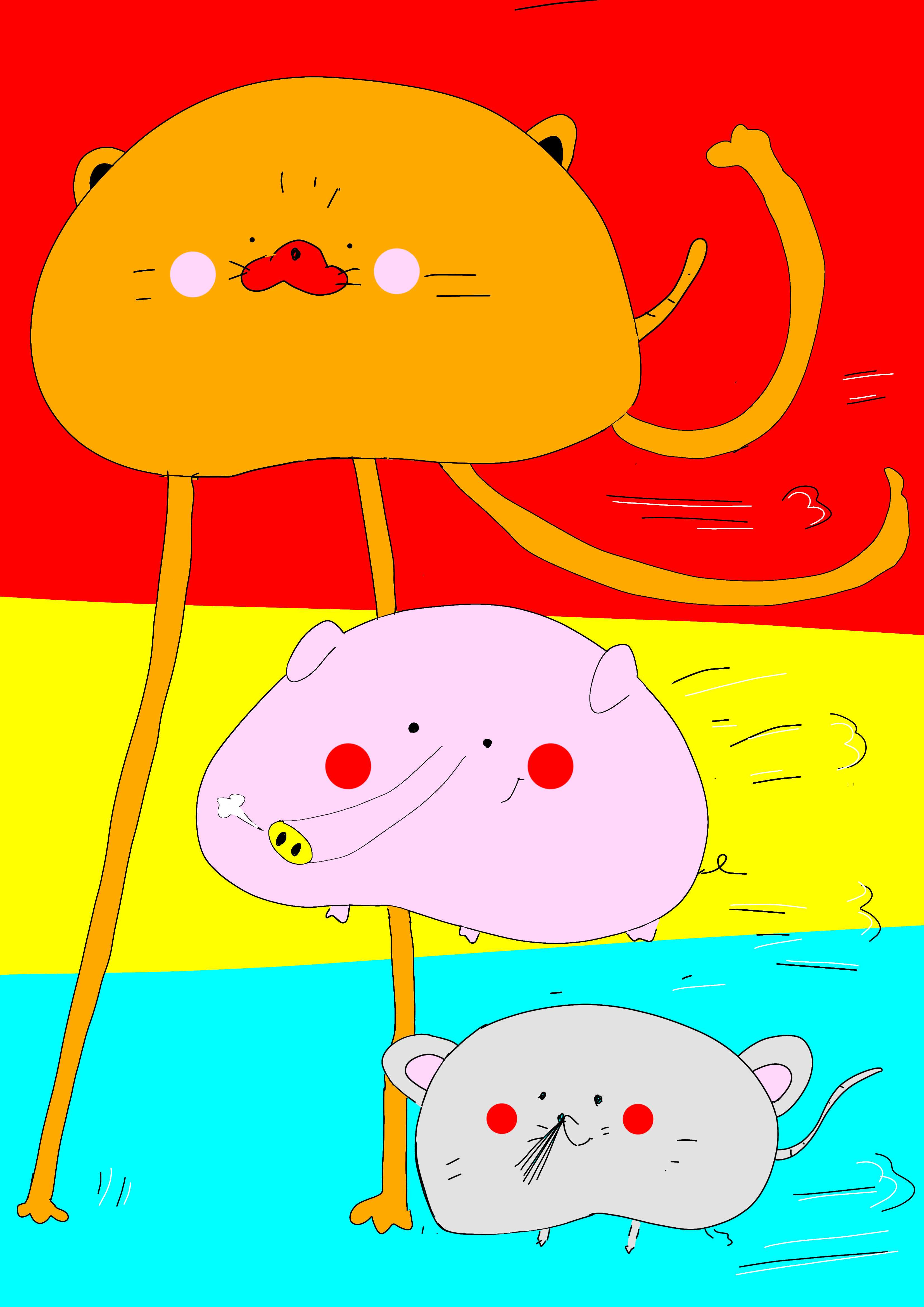 猫とネズミとブタ