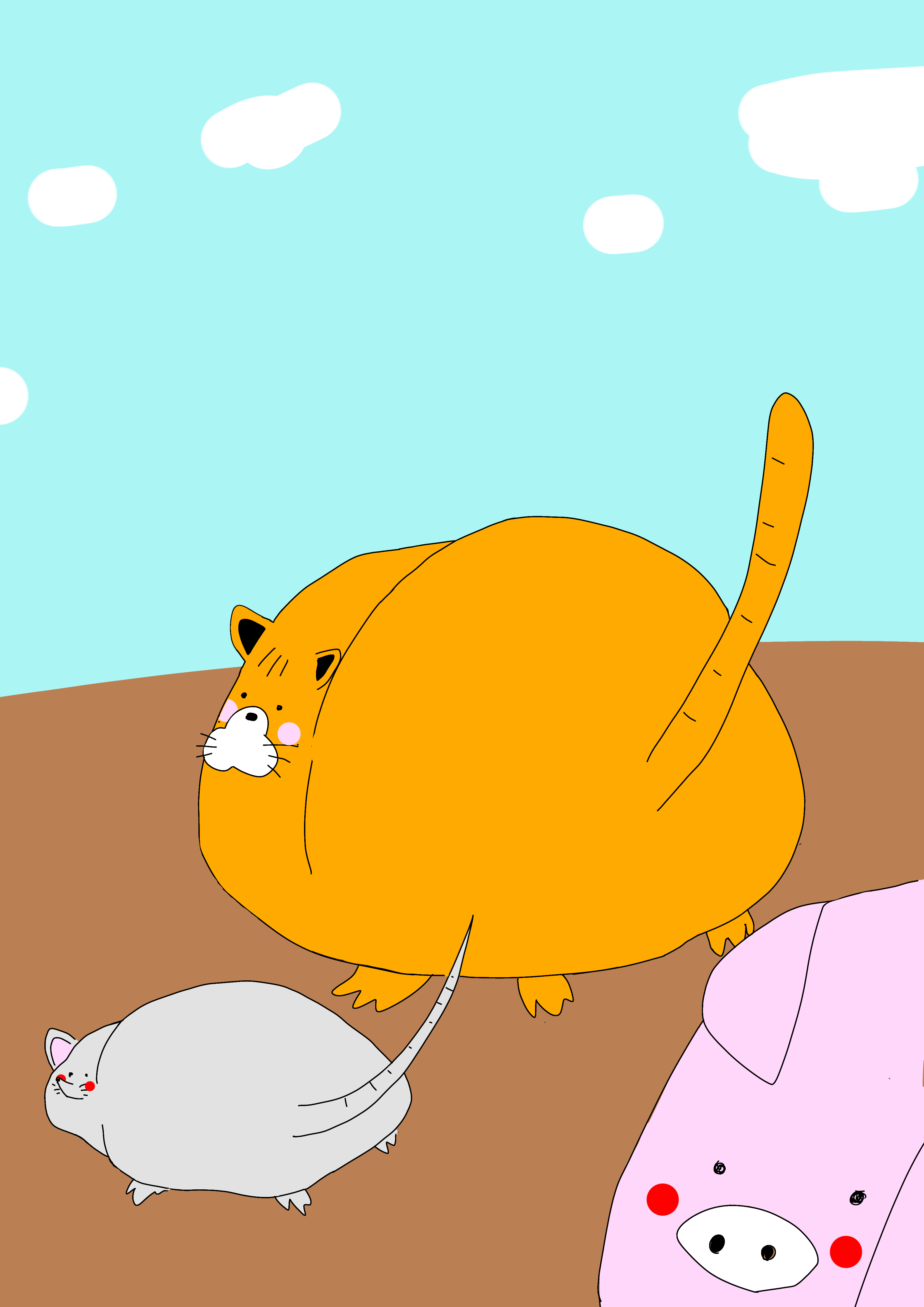 猫とネズミとブタ