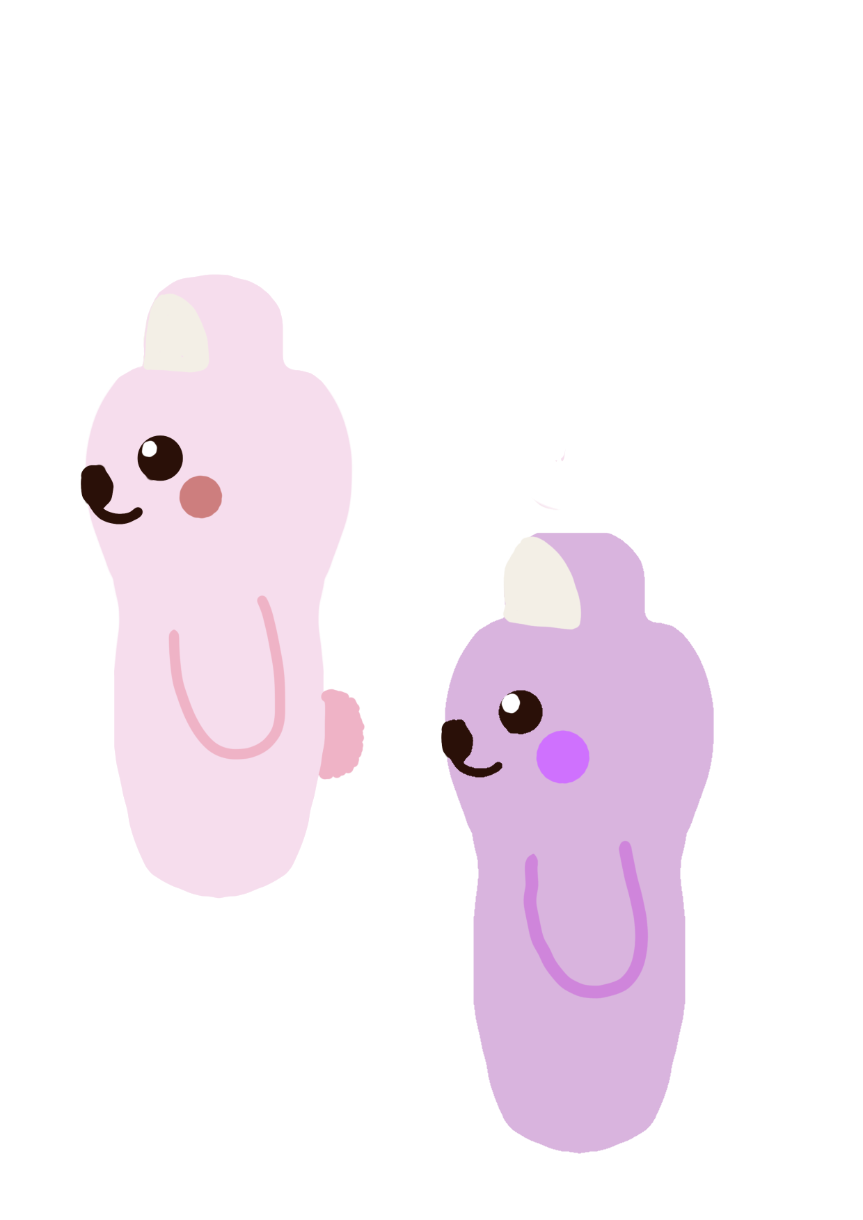 ピア（ピンク）ノア（紫）
