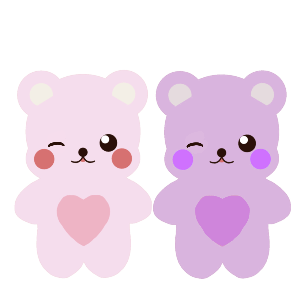 ピア（ピンク）　ムア（紫）