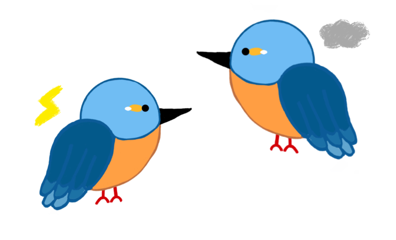 陽気なカワセミ