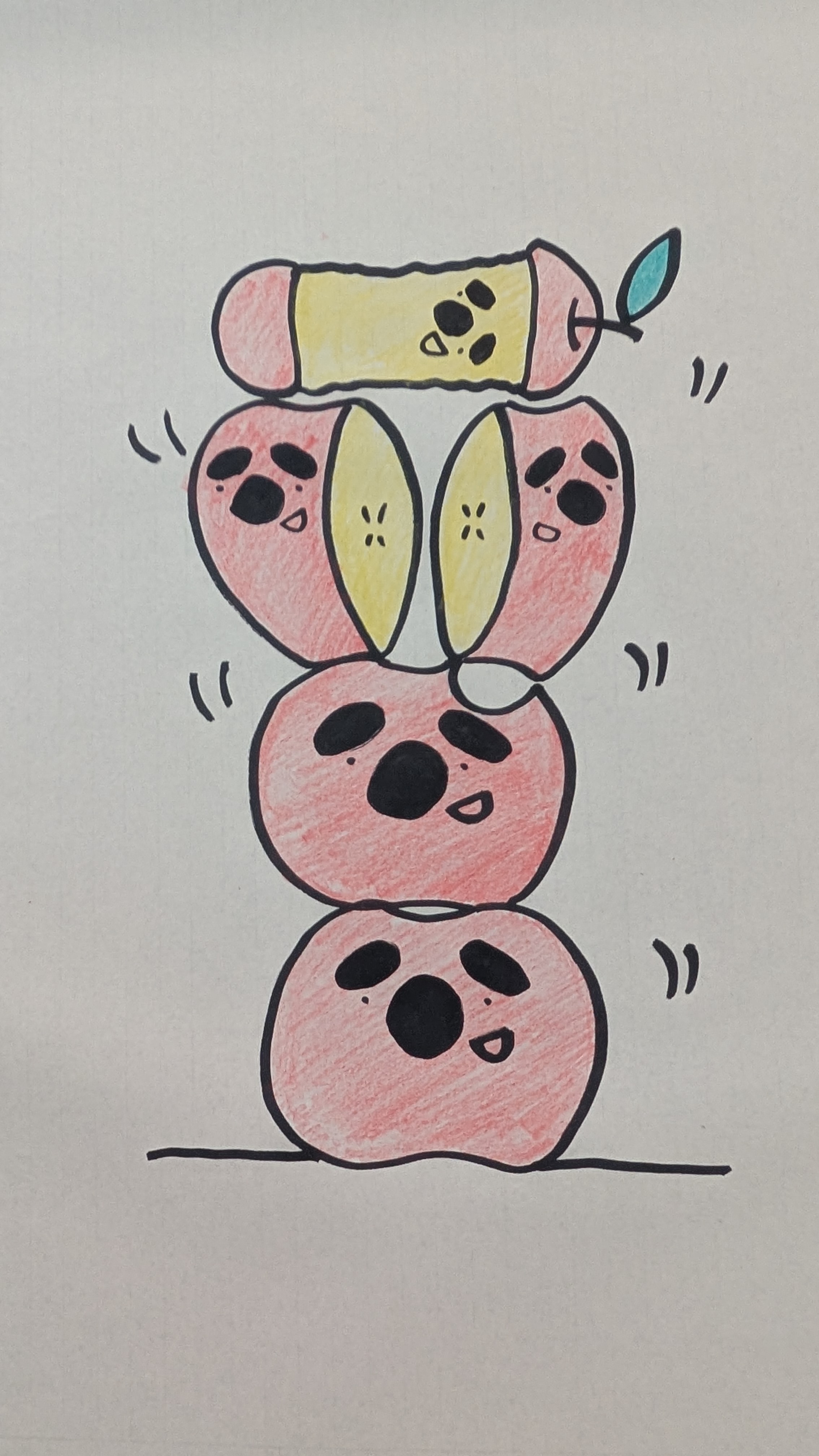 狩られたりんごのグループ