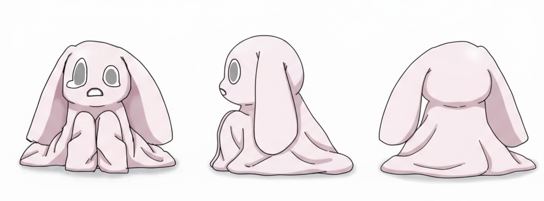 おばけうさぎは恥ずかしがり屋